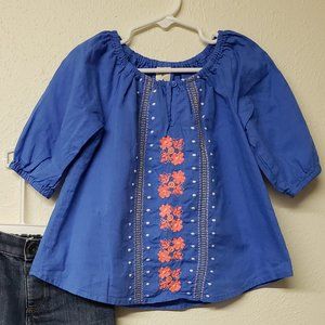 OshKosh blue floral shirt